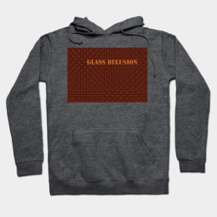 Glass Delusion pattern  - Orange-Brown Hoodie